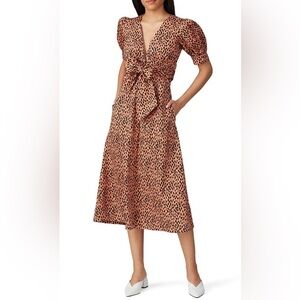 NWOT Love Whit Dotted Puff Sleeve Dress